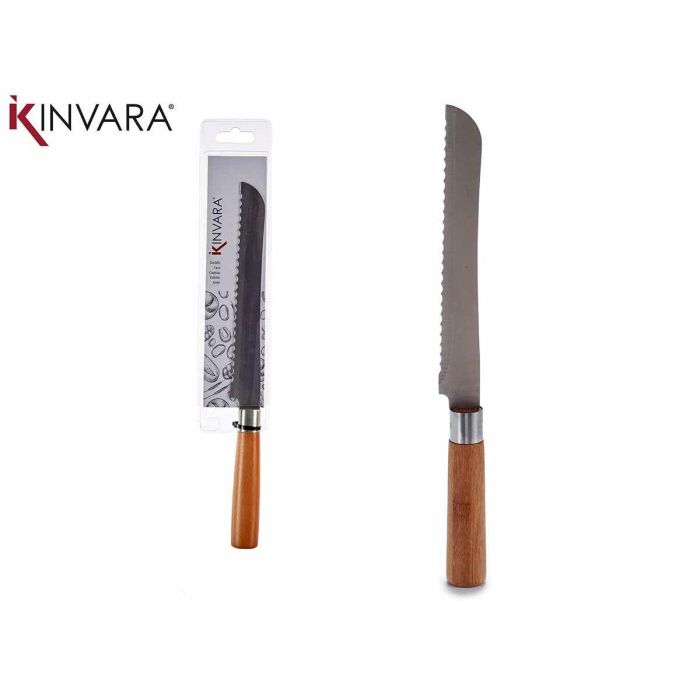 Cuchillo de Sierra Kinvara Madera Bambú Acero Inoxidable Acero inoxidable/Madera 2,8 x 2,5 x 32 cm 32 x 2,5 x 3 cm 1