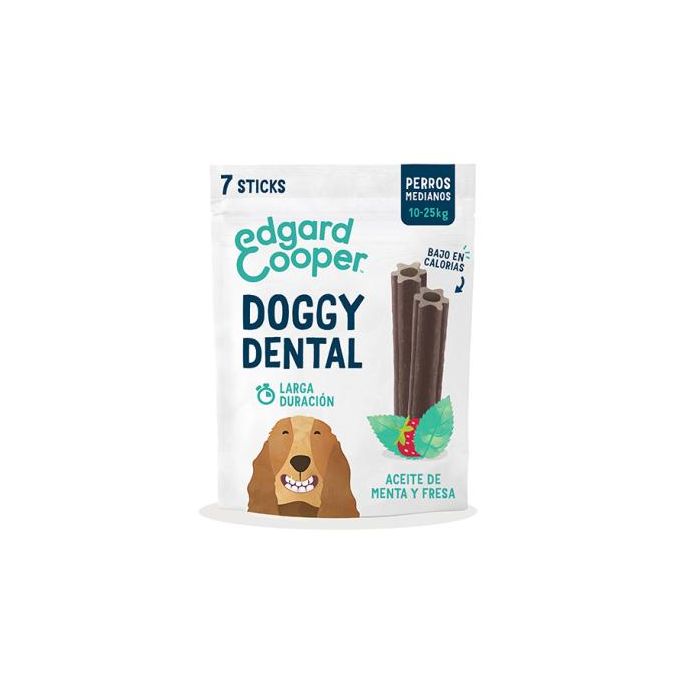 Doggy Dental Fresa-Menta Medium - Snacks dentales para perros 8 unidades de 160 gr, ideal para 10-20 kg Doggy Dental Fresa-Menta Medium - Snacks dentales para perros 8 unidades de 160 gr, ideal para 10-20 kg