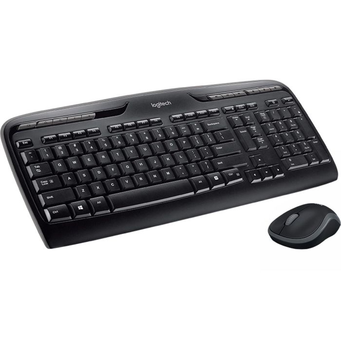 Logitech MK330 Combo Teclado y Ratón Inalámbricos con 11 Teclas Acceso Rápido, Teclas Silenciosas Perfil Bajo y Nano Receptor USB 1