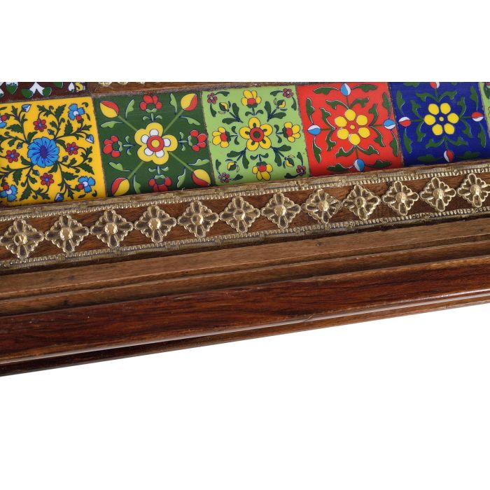 Giner y Colomer Mesa Centro Palisandro con Azulejos y Latón 120x60cm 4