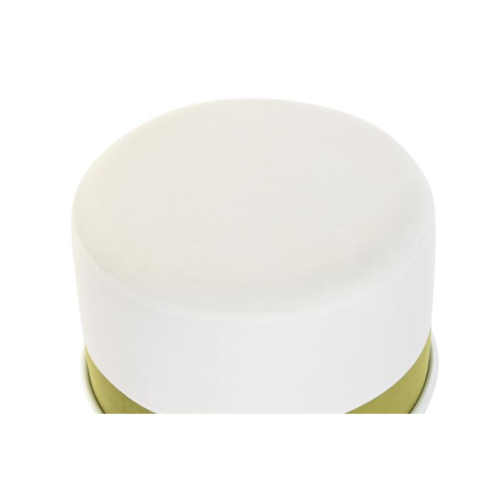 DKD Home Decor Reposapies Urban Blanco Verde de Metal y Poliéster 40x40x40 cm 1 DKD Home Decor Reposapies Urban Blanco Verde de Metal y Poliéster 40x40x40 cm 1