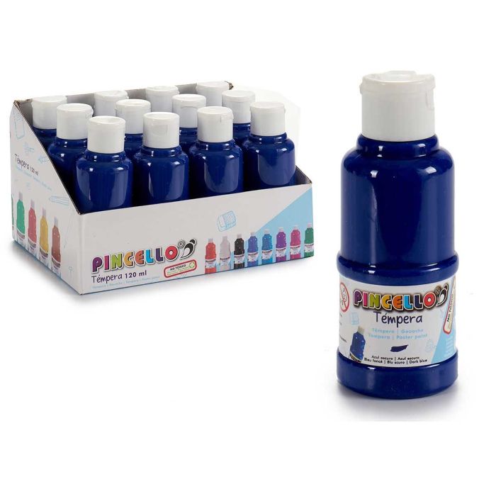 Pintura Tempera Pincello 120 ml Azul Oscuro - 4.5x11.5x4.5 cm (36 Unidades) Pintura Tempera Pincello 120 ml Azul Oscuro - 4.5x11.5x4.5 cm (36 Unidades)