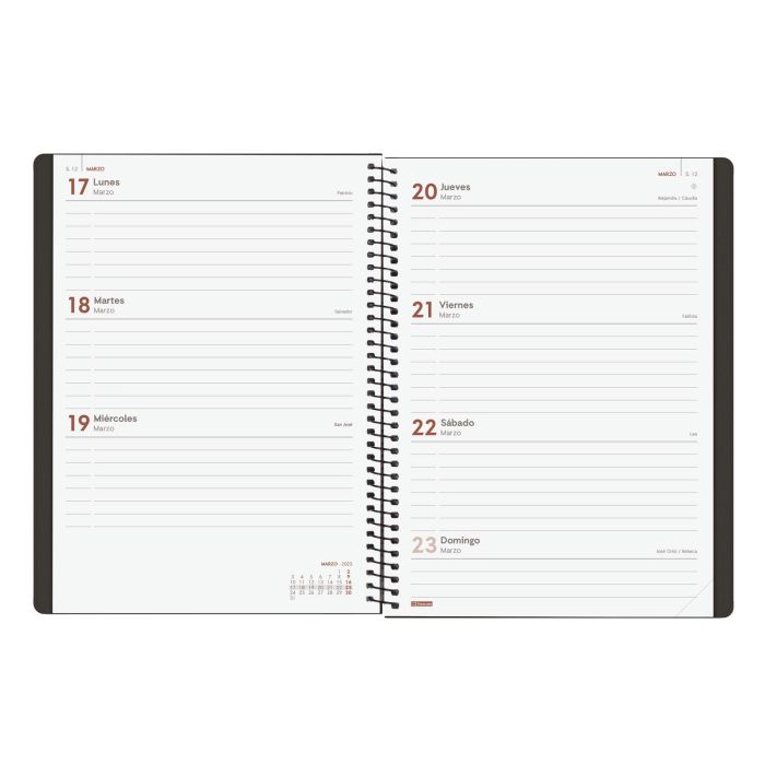 Agenda Finocam MY E10 Negro A5 15,5 x 21,2 cm 2025 4