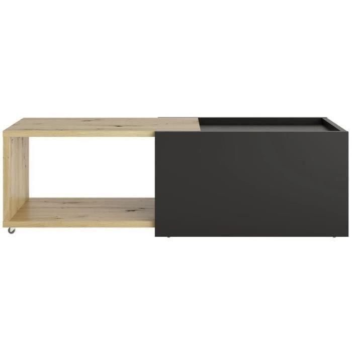 FMD 4029494125972 Mesa de centro corredera SLIDE L74,5 x H38,5 x P49,5 cm Fabricada en Alemania