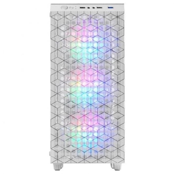 Mars Gaming MC-MAG Caja Gaming ATX Midi Tower Blanca con 3 Ventiladores RGB, Cristal Templado y Doble Rejilla Magnética