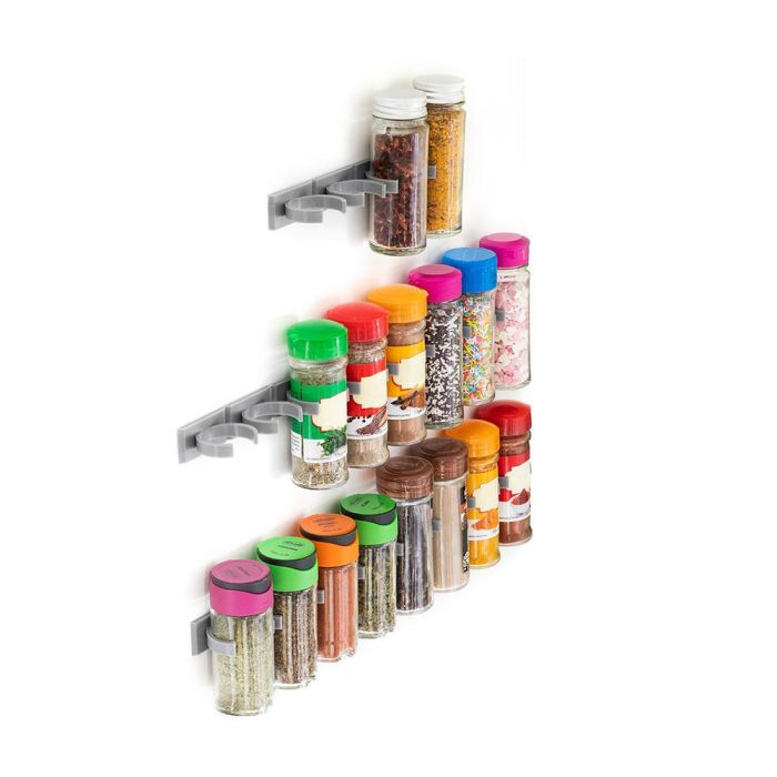 Organizador de Especias Adhesivo y Divisible Jarlock x20 InnovaGoods 2 Organizador de Especias Adhesivo y Divisible Jarlock x20 InnovaGoods 2