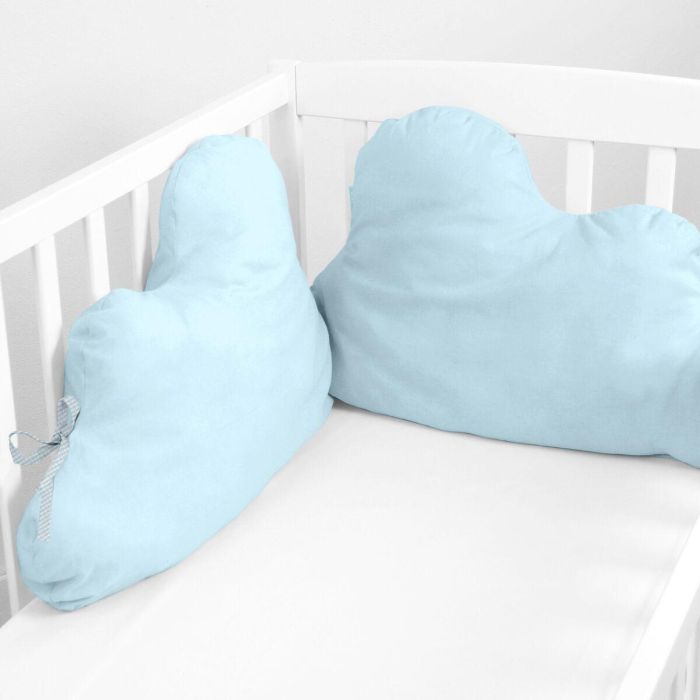 Protector de Cuna HappyFriday Basic Kids Cloud Azul 60 x 40 cm 4