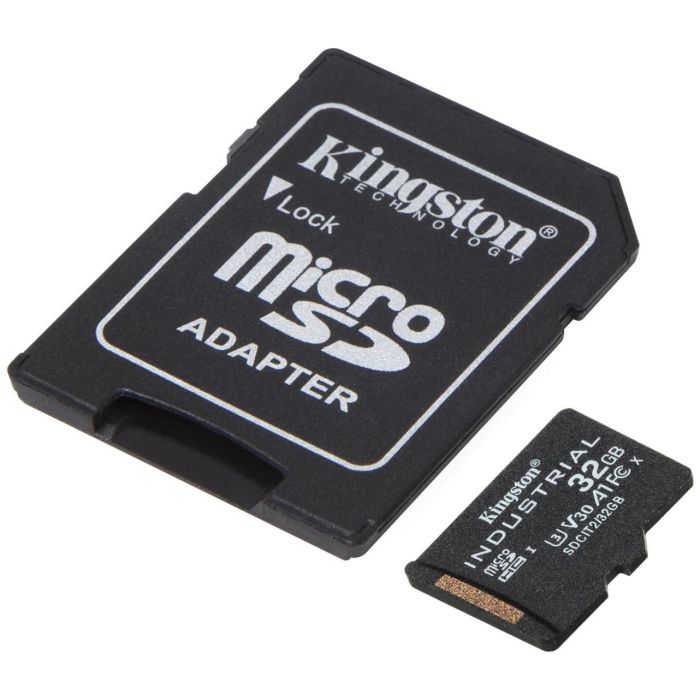 Kingston 32GB Tarjeta microSD Industrial Class 10 UHS-I U3 V30 A1 100MB/s para Uso Industrial Extremo con Adaptador SD 1 Kingston 32GB Tarjeta microSD Industrial Class 10 UHS-I U3 V30 A1 100MB/s para Uso Industrial Extremo con Adaptador SD 1
