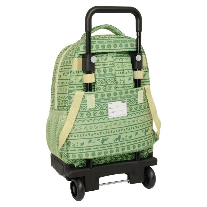 Mochila Escolar con Ruedas Mufasa Verde Beige 33 x 45 x 22 cm 2