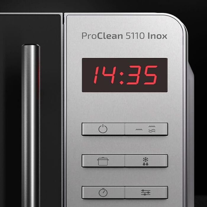 Cecotec ProClean 5110 Inox Microondas con Grill de Encimera 20L 700W/800W, Acero Inox Ready2Clean 3DWave 3 Cecotec ProClean 5110 Inox Microondas con Grill de Encimera 20L 700W/800W, Acero Inox Ready2Clean 3DWave 3