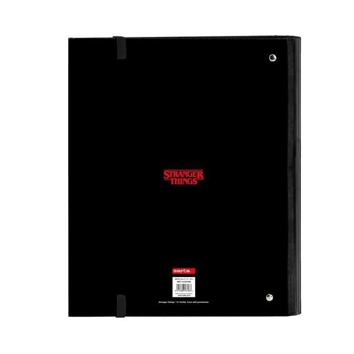Carpeta de anillas Stranger Things Negro 27 x 32 x 3.5 cm 5