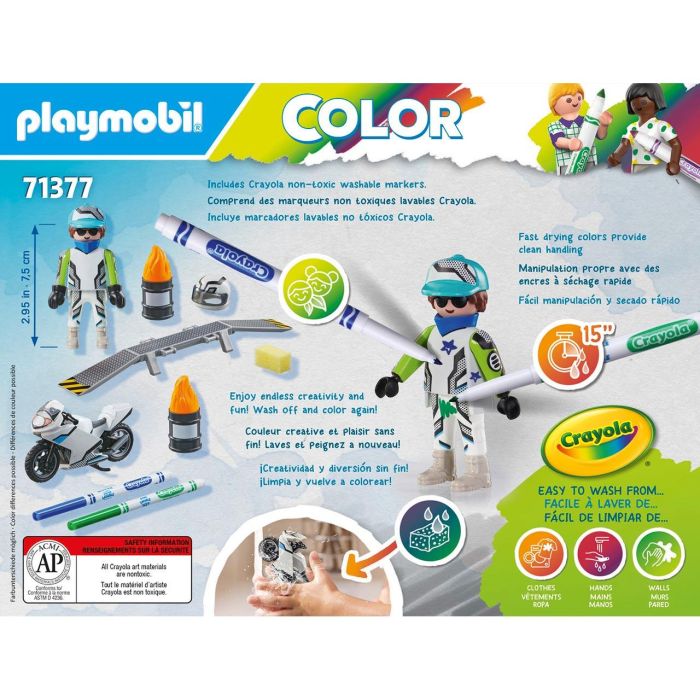 Playmobil Moto 71377 para Colorear y Personalizar con Rotuladores Incluidos +4 Años 3