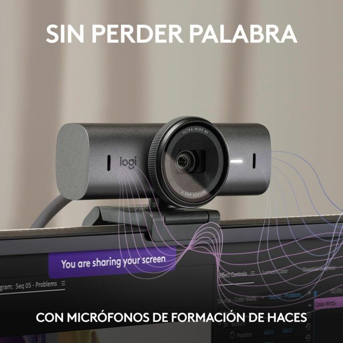 Logitech Brio 705 Cámara Web 4K Master Series Grafito, 3840 x 2160, 30 fps, Zoom 4x, Tapa de Privacidad, USB-C 960-001559 1 Logitech Brio 705 Cámara Web 4K Master Series Grafito, 3840 x 2160, 30 fps, Zoom 4x, Tapa de Privacidad, USB-C 960-001559 1