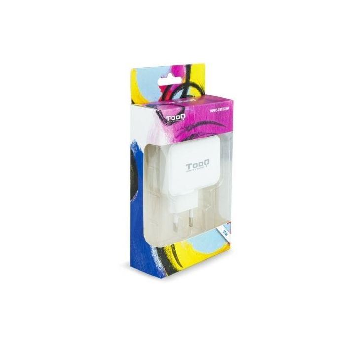 Cargador Pared Doble Tooq Usb Tipo 3 Cargador Pared Doble Tooq Usb Tipo 3