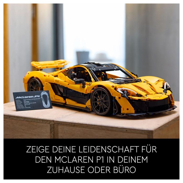 Lego 42172 McLaren P1 - Kit de Modelo de Hiperdeportivo para Adultos Entusiastas de Vehículos 32