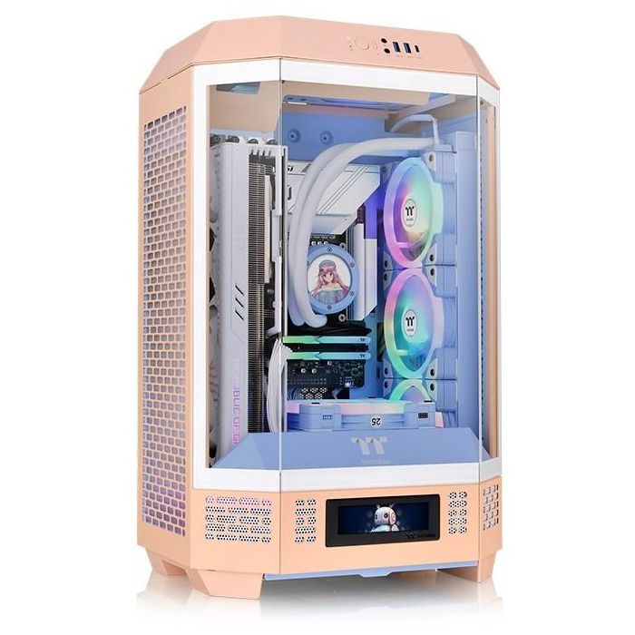Thermaltake Tower 300 Peach Fuzz Micro Torre PC Color Durazno