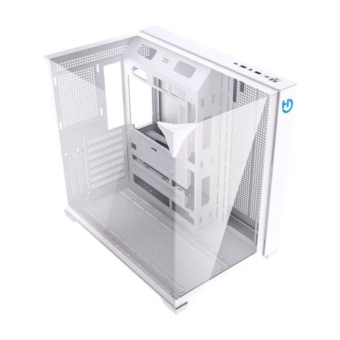Hiditec SKY Torre PC Gaming ATX Micro ATX ITX Plata Transparente con Ventana Lateral Cristal Templado e Iluminación Multi 6