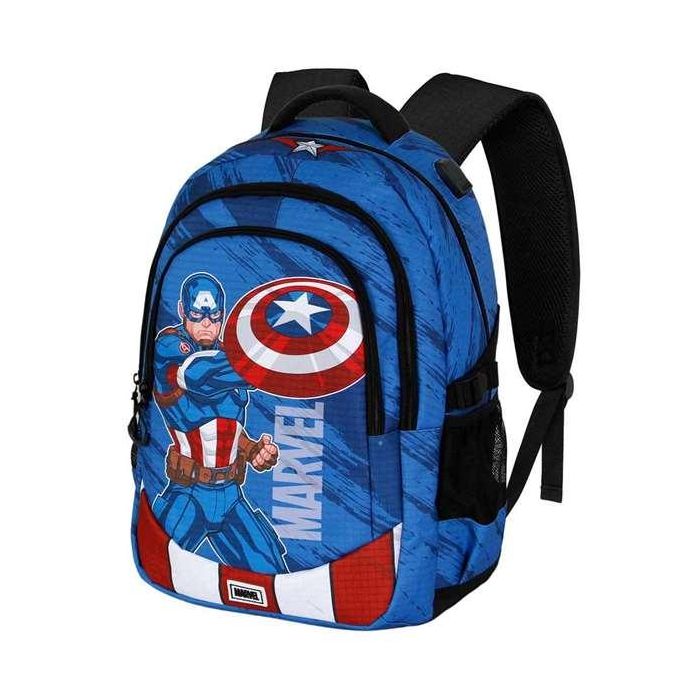 Karactermania Mochila Capitán América Run. Plus Fan 44x34x21 cm Ripstop 5