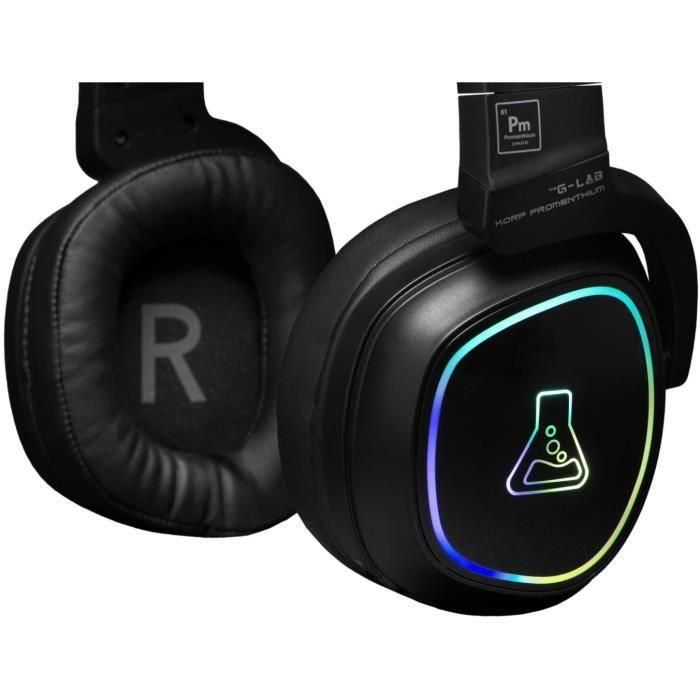 The G-Lab KORP-PROMETHIUM Auriculares para Juegos Inalámbricos Bluetooth Compatibles con PC, PlayStation 4, Xbox One - Negro 3