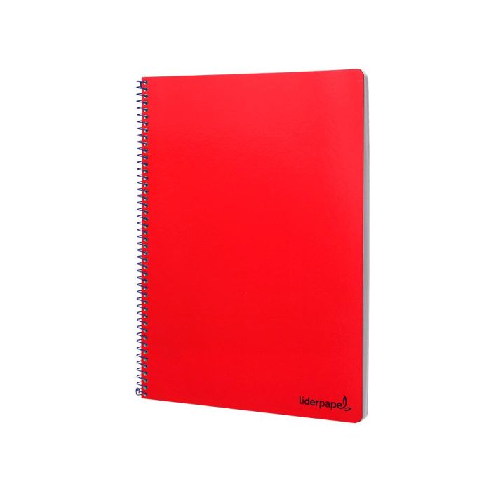 Cuaderno Espiral Liderpapel Folio Smart Tapa Blanda 80H 60 gr Cuadro 4 mm Con Margen Color Rojo 10 unidades 5