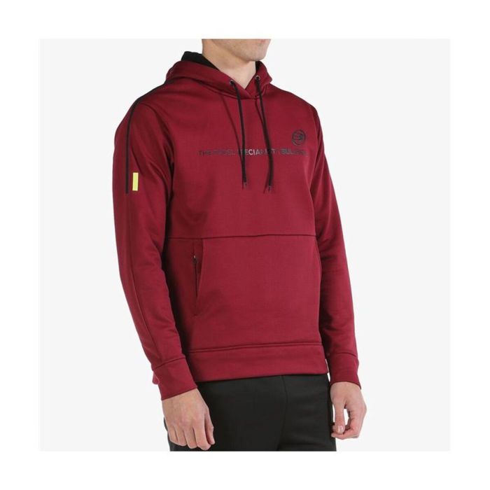 Sudadera con Capucha Hombre Bullpadel Lipis Rojo Oscuro