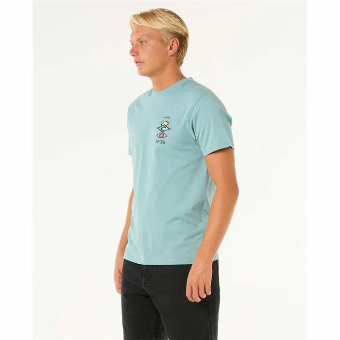 Camiseta de Manga Corta Hombre Rip Curl Search Icon Tee Azul 4