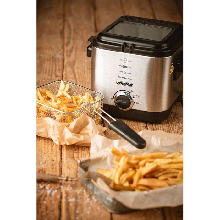 Freidora Mesko MS 4910 Negro Plateado 900 W 1,5 L 4 Freidora Mesko MS 4910 Negro Plateado 900 W 1,5 L 4
