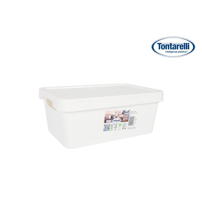 Caja de Almacenaje Maya Blanca 4.2L con Tapa - Inde (12 Unidades) Caja de Almacenaje Maya Blanca 4.2L con Tapa - Inde (12 Unidades)