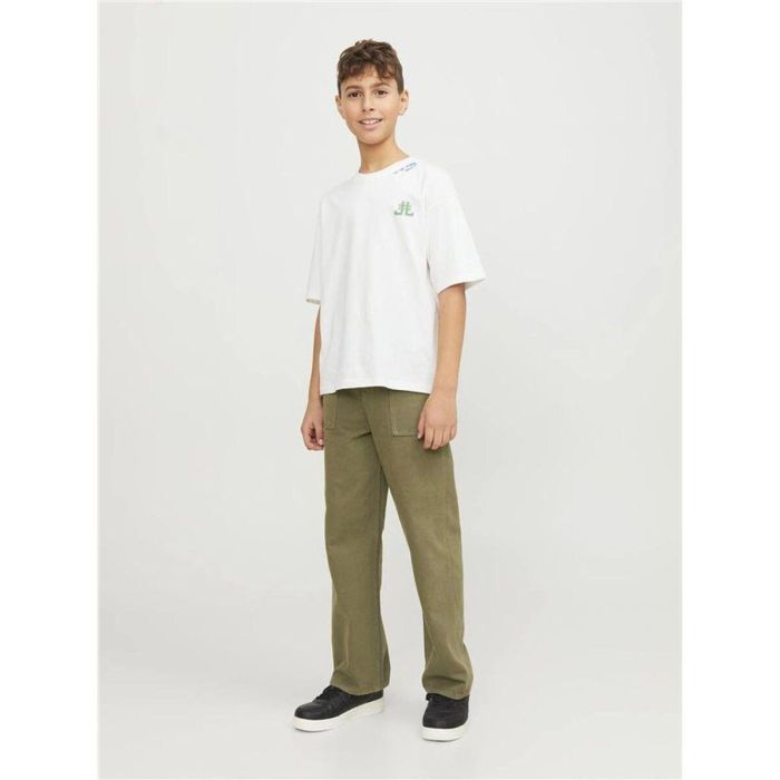 Camiseta de Manga Corta Infantil Jack & Jones Jorcole Back Print Blanco Verde 4 Camiseta de Manga Corta Infantil Jack & Jones Jorcole Back Print Blanco Verde 4
