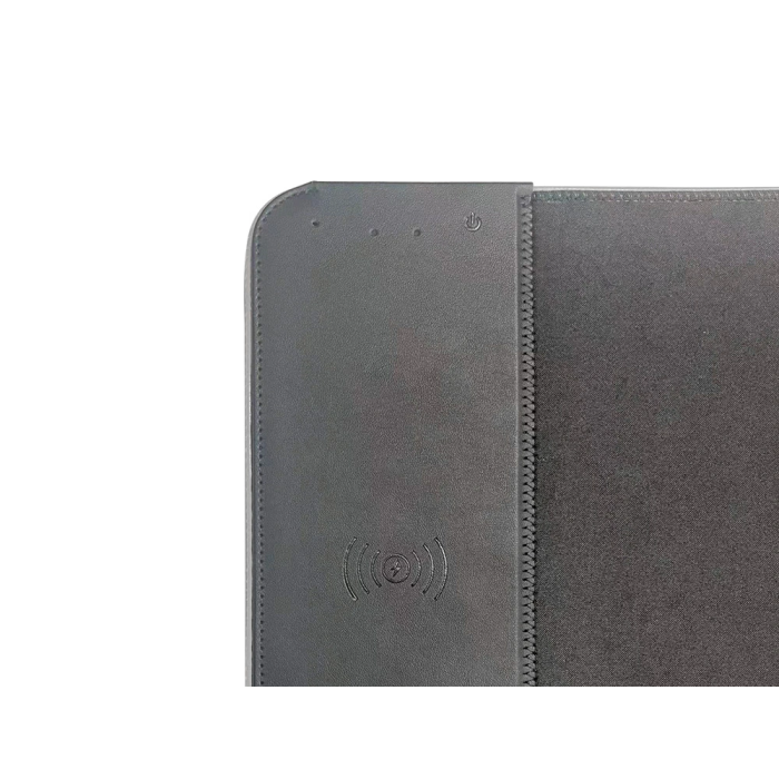 Q-connect Alfombrilla Gaming XXL con Cargador Inalámbrico e Iluminación RGB, 800x300x4 mm, Color Negro 4