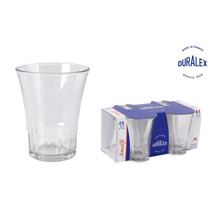 Set de 4 Vasos Transparentes Amalfi 21 cl - Duralex (12 Cajas) Set de 4 Vasos Transparentes Amalfi 21 cl - Duralex (12 Cajas)