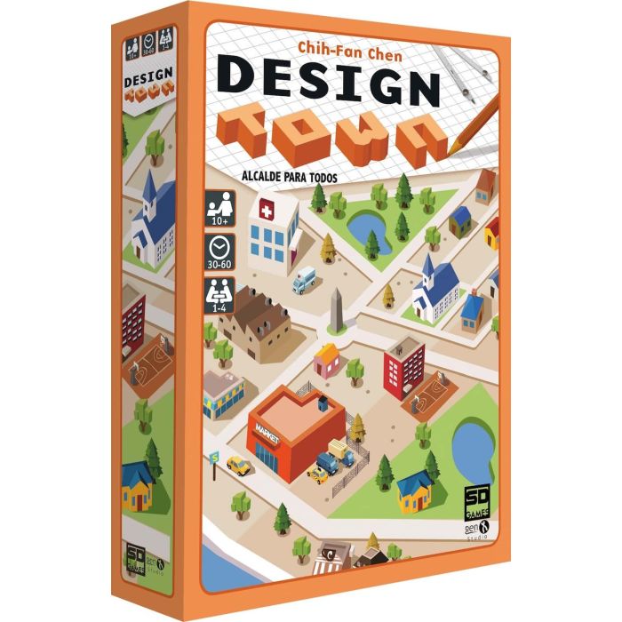 Sd games Juego de Mesa Design Town, Edad Recomendada 10+, para 1 a 4 Jugadores
