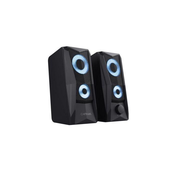 Trust Gaming Altavoces 2.0 GXT 606 JAVV 12W Negros con LED RGB, Referencia 25108 1