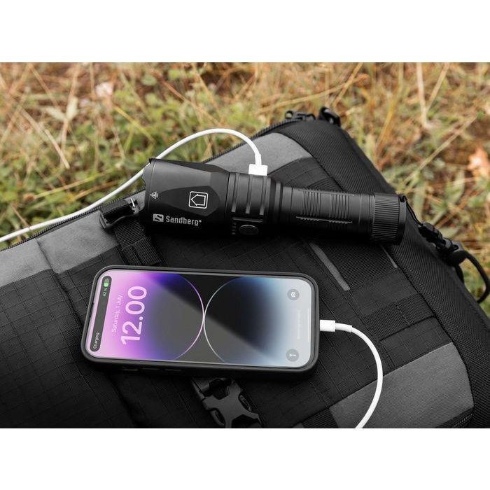 Sandberg Survivor Torch Powerbank 5000 mAh - Linterna LED, Cargador Móvil, Resistente, Martillo de Emergencia 6 Sandberg Survivor Torch Powerbank 5000 mAh - Linterna LED, Cargador Móvil, Resistente, Martillo de Emergencia 6