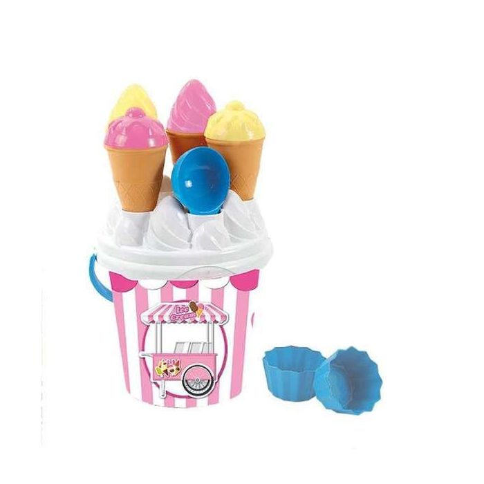 AVC Cubo Playa 18,5x15,5 cm Ice Cream con Cucuruchos, Helados, Magdalenas y Palita 0 AVC Cubo Playa 18,5x15,5 cm Ice Cream con Cucuruchos, Helados, Magdalenas y Palita 0