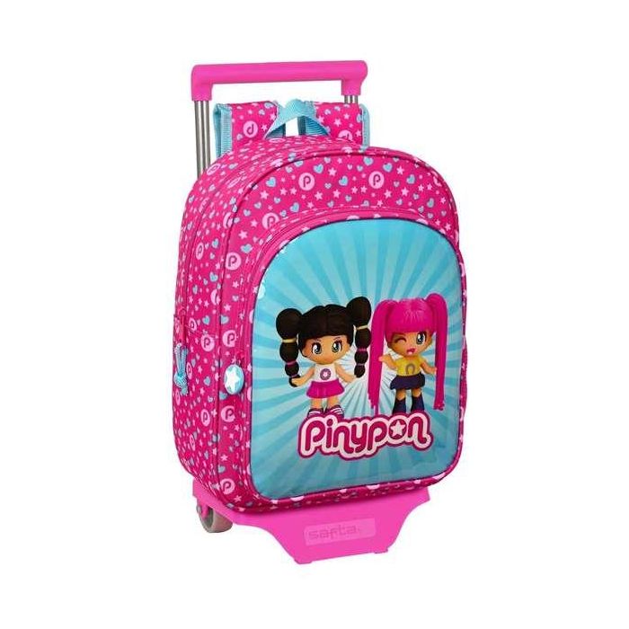 Mochila Escolar con Ruedas Pinypon Azul Rosa 26 x 34 x 11 cm Mochila Escolar con Ruedas Pinypon Azul Rosa 26 x 34 x 11 cm