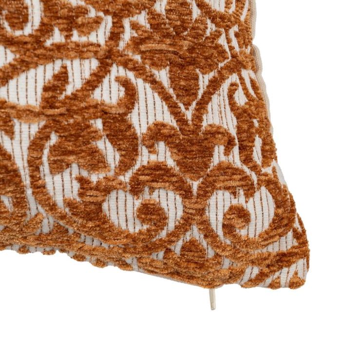 Cojín Blanco-Ocre Algodón / Poliéster 45 X 45 cm