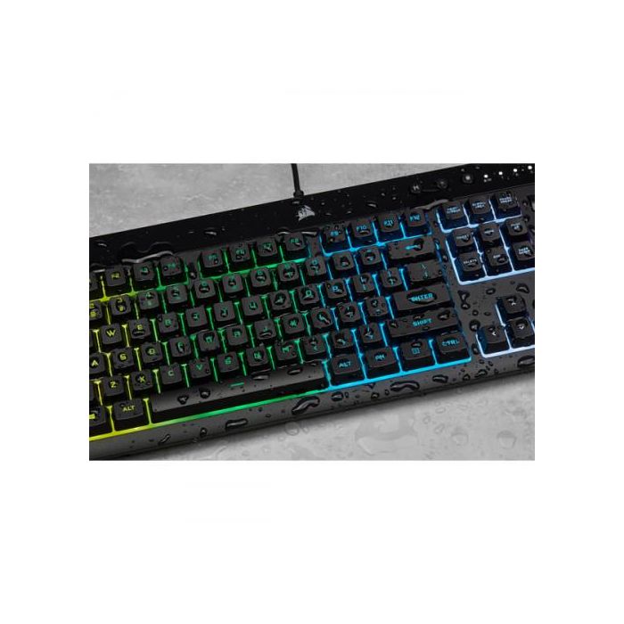 Corsair CH-9226765-ES Teclado Gaming K55 RGB PRO USB QWERTY Español Negro con Reposamuñecas y Retroiluminación LED RGB 12