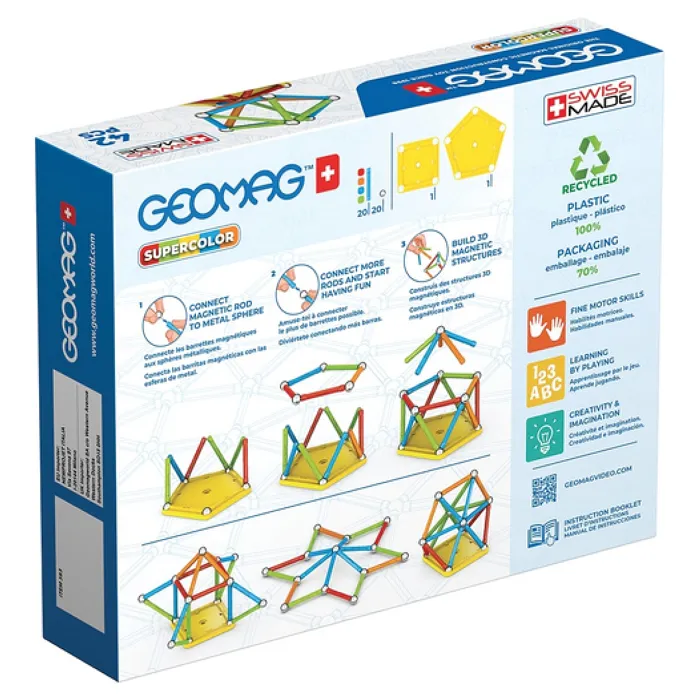 Geomag green super colors construccion 42 piezas magneticas 1
