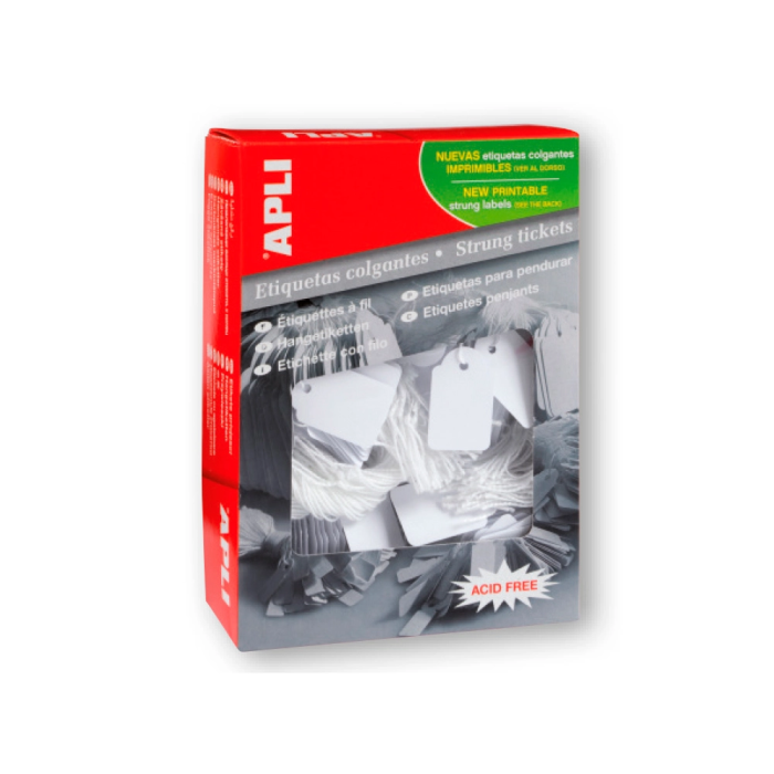 Apli Etiquetas Colgantes Con Hilo 50x70 mm Blanco Caja 400 Ud 1