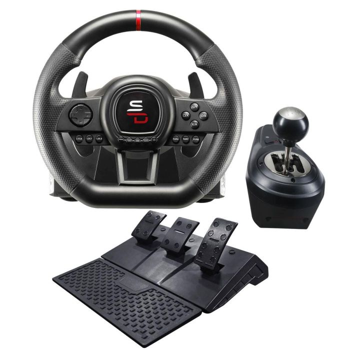 SUPERDRIVE GS650-X Volante de Carreras con Cambio Manual, 3 Pedales y Levas para PS4 / Xbox 7 SUPERDRIVE GS650-X Volante de Carreras con Cambio Manual, 3 Pedales y Levas para PS4 / Xbox 7