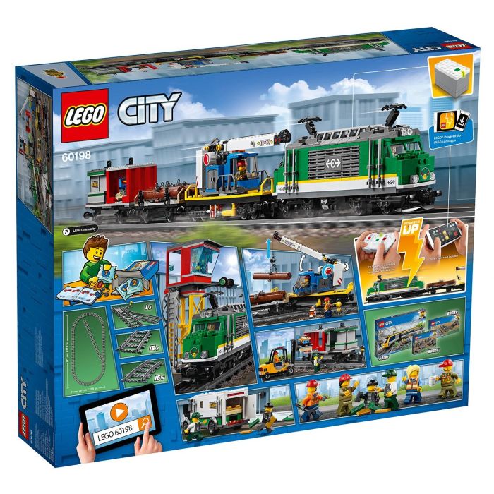 LEGO Tren de Carga con Control Remoto City 60198 - Set completo con 4 Vagones, 33 Vías, Carretilla Elevadora y 6 Figuras 7