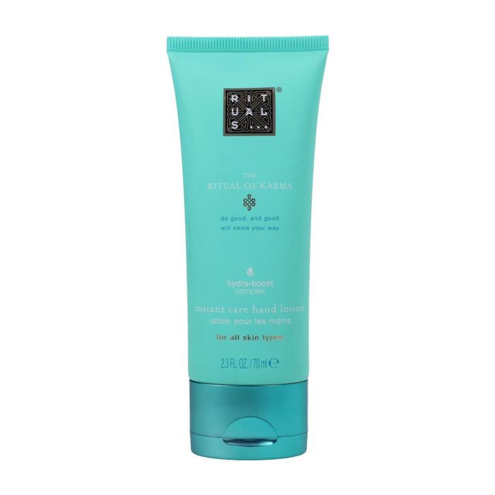 Rituals The Ritual of Karma Loción de Manos Cuidado Instantáneo e Hidratante, con Flor de Loto y Té Blanco, Ingredientes Naturales 70 ml