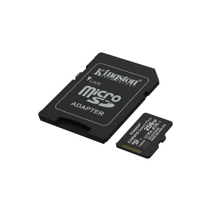 Kingston Tarjeta de Memoria Micro SDXC Canvas Select Plus 256GB con Adaptador Clase 10 1