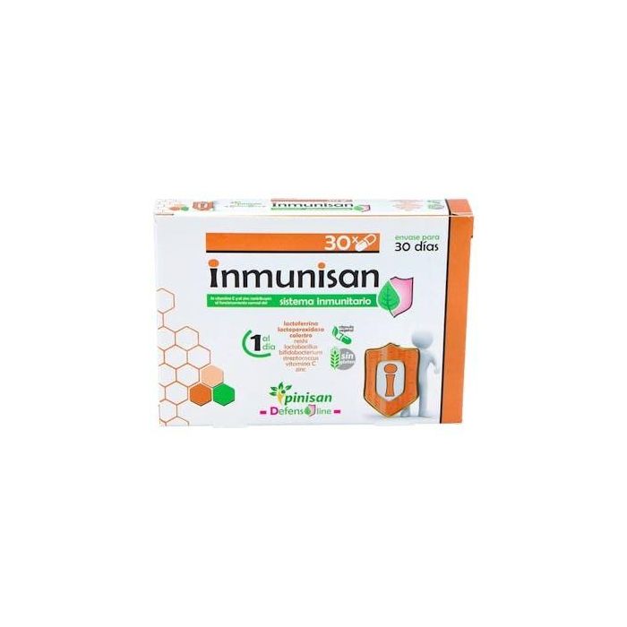PINISAN Inmunisan 30 Cápsulas - Suplemento para el Sistema Inmune con Lactoferrina y Vitamina C