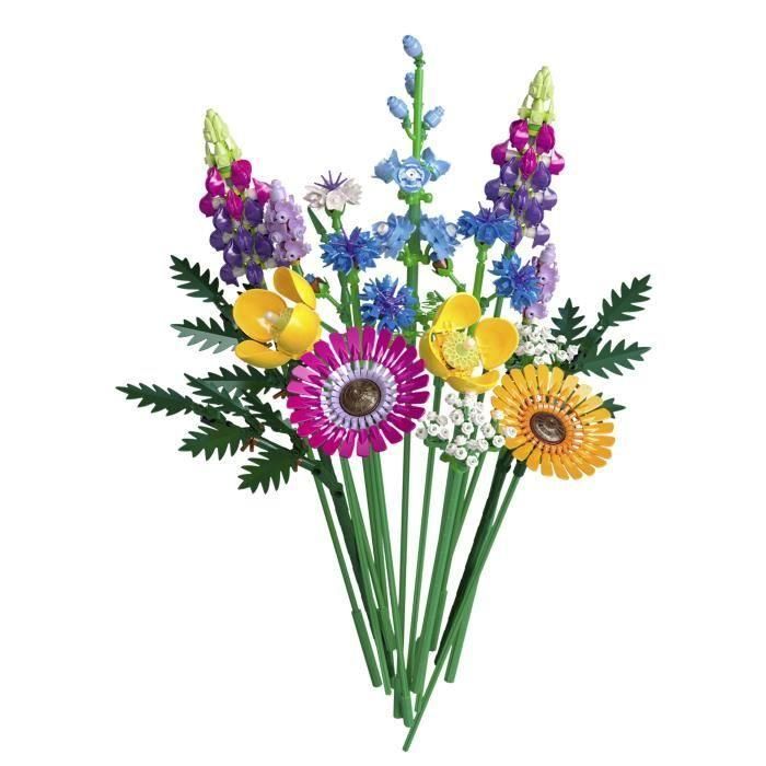 LEGO Icons 10313 Bouquet of Wild Flores, plantas artificiales con amapolas, para adultos 1