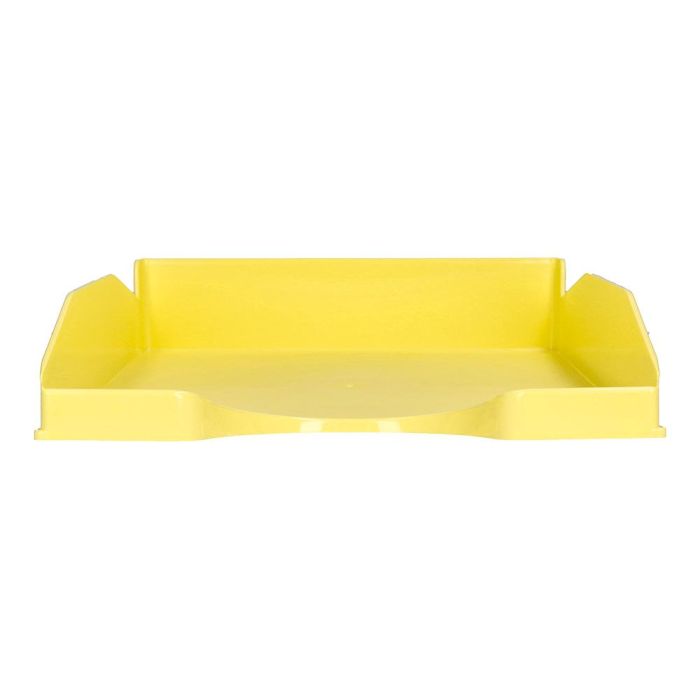 Bandeja Sobremesa Plastico Q-Connect Amarillo Pastel Opaco 240x70x340 mm 1