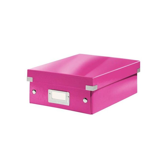 Caja Para Almacenamiento Leitz Click&Store Organizadora Pequeña 220X100X285 Mm Fucsia