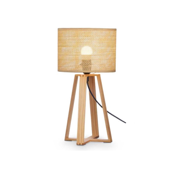 Lampara Sobremesa Pantalla Natural Cilindro 45 Cm Giftdecor (4 Unidades) 2 Lampara Sobremesa Pantalla Natural Cilindro 45 Cm Giftdecor (4 Unidades) 2