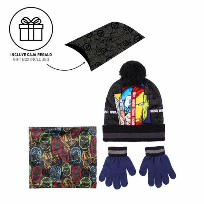 Gorro, Guantes y Braga de Cuello The Avengers Gris 8